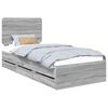 vidaXL Bettrahmen Graues Sonoma 100 x 200 cm Ingenieurs Holz