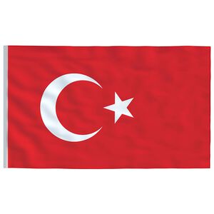 vidaXL Flagge der T&uuml;rkei 90 x 150 cm