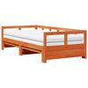 vidaXL Tagesbett Ausziehbar mit Matratzen 90x190 cm Massivholz Kiefer