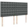 vidaXL Ottoman-Bett mit Matratze Dunkelgrau 180x200 cm Stoff