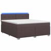 vidaXL Boxspringbett mit Matratze und LED Dunkelbraun 160 x 200 cm