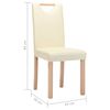 vidaXL Esszimmerst&uuml;hle 4 Stk. Creme Kunstleder