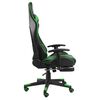vidaXL Gaming-Stuhl mit Fu&szlig;st&uuml;tze Drehbar Gr&uuml;n PVC
