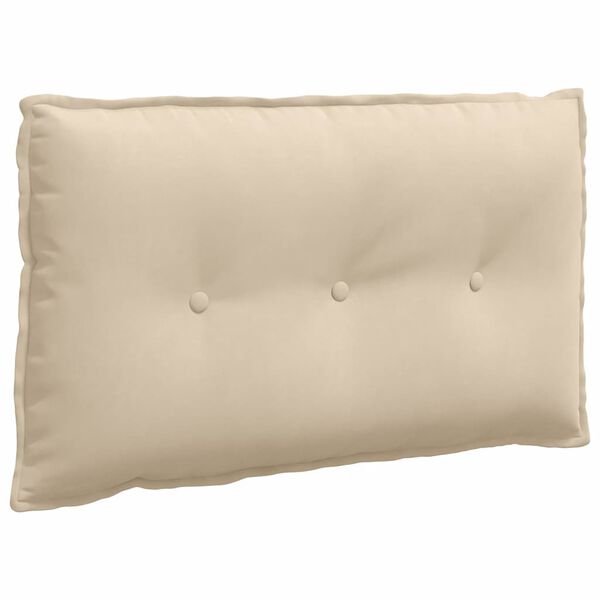 vidaXL R&uuml;ckenkissen Creme 80 x 50 cm Mikrofaserstoff