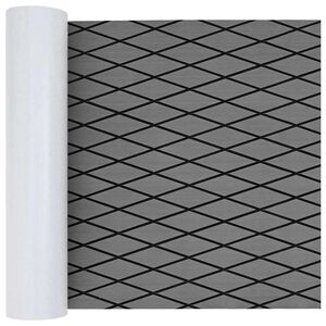 vidaXL Bootsmatte Harlekin Hellgrau mit Schwarz 190 x 70 x 0,5 cm EVA