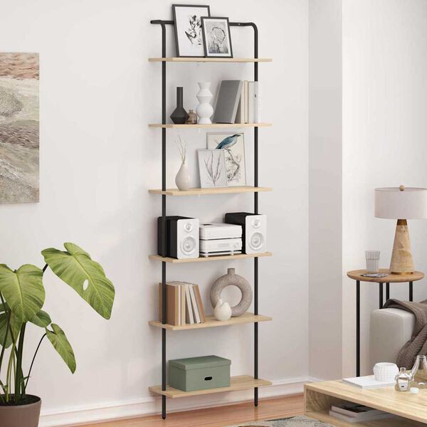 vidaXL B&uuml;cherregal Sonoma-Eiche 60 x 24 x 203 cm Holzwerkstoff