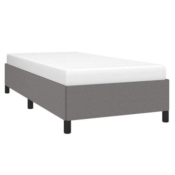 vidaXL Bettgestell ohne Matratze Dunkelgrau 90x190 cm Stoff