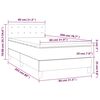 vidaXL Boxspringbett mit Matratze Hellgrau 80x200 cm Samt