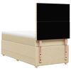 vidaXL Boxspringbett mit Matratze Creme 80x200 cm Stoff