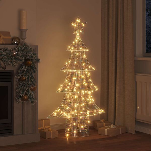 vidaXL Weihnachtsbaum mit 160 LEDs Warmwei&szlig; 150 cm PET