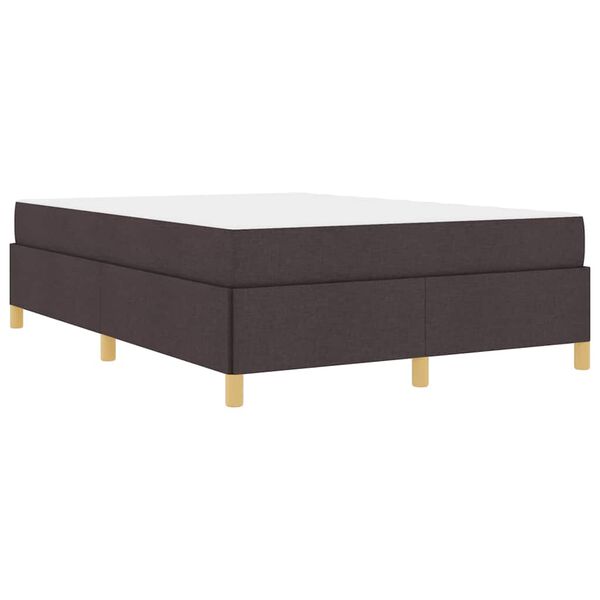 vidaXL Bettrahmen mit Matratze Dunkelbraun 140 x 190 cm Stoff