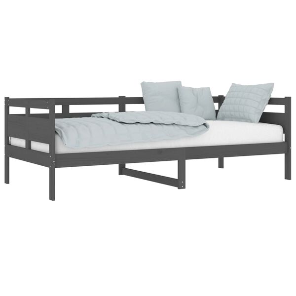 vidaXL Tagesbett Grau Massivholz Kiefer 90x200 cm