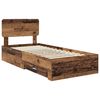 vidaXL Bettrahmen mit Kopfteil Altholz 90 x 200 cm Holzwerkstoff