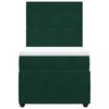 vidaXL Boxspringbett mit Matratze Dunkelgr&uuml;n 90x200 cm Samt
