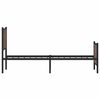 vidaXL Metallbett ohne Matratze Braun Eichen-Optik 80x200 cm