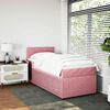 vidaXL Boxspringbett mit Matratze Rosa 90x200 cm Samt