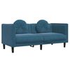 vidaXL 3-tlg. Sofagarnitur mit Kissen Blau Samt