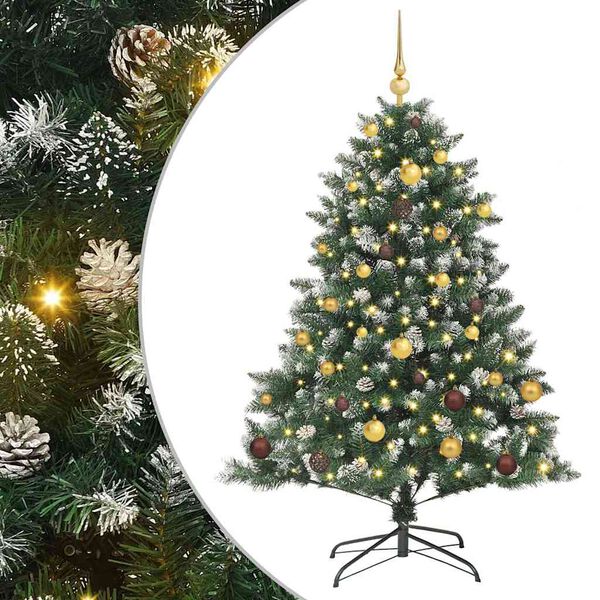 vidaXL Künstlicher Weihnachtsbaum mit 150 LEDs mit Ständer Grün 150 cm