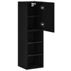 vidaXL TV-Schrankset 2 pcs Schwarz Eichen-Optik 30,5 x 30 x 102 cm