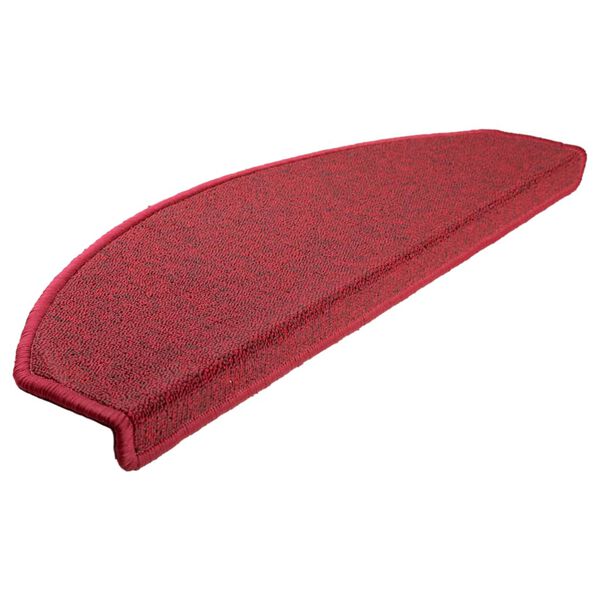 vidaXL Stufenmatten 15 Stk. 65x24x4 cm Rot Halbrund Gro&szlig;