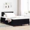 vidaXL Boxspringbett mit Matratze mit LED Schwarz 120 x 200 cm Stoff