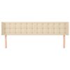 vidaXL Kopfteil mit Ohren Creme 163x16x78/88 cm Stoff