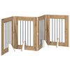 vidaXL Klappbares Hundetor mit St&auml;ndern 4 pcs Artisan-Eiche 241 cm