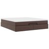 vidaXL Ottoman-Bett mit Matratze Braun 180x200 cm Kunstleder