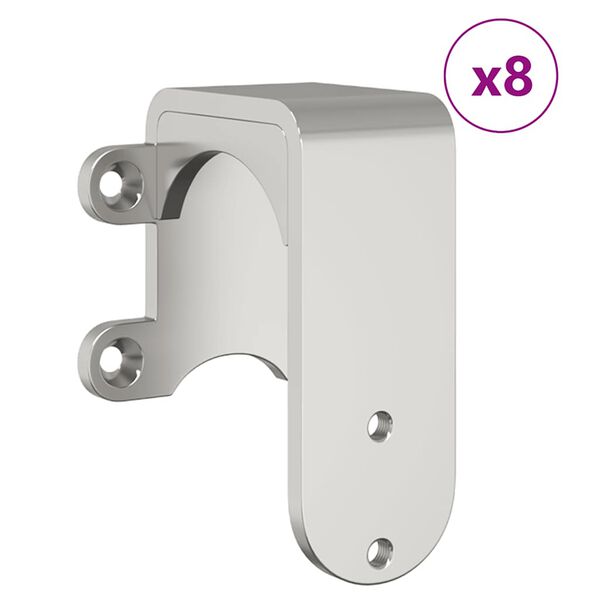 vidaXL Schiebet&uuml;r-Beschlagsatz 400 cm Edelstahl Silbern