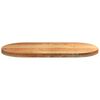 vidaXL Tischplatte Hellbraun 100x50x4 cm Massivholz Eiche Oval