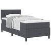 vidaXL Boxspringbett Dunkelgrau und Wei&szlig; 193 x 90 x 88 cm Cordstoff