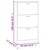 vidaXL Schuhschrank Betongrau 59x17x108 cm Holzwerkstoff