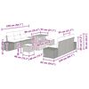 vidaXL Garten-Sofa-Set mit Kissen 9 pcs Schwarz Poly Rattan