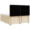 vidaXL Boxspringbett mit Matratze Creme 180x200 cm Stoff
