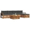 vidaXL Outdoor-Sofagarnitur mit Kissen 6 pcs Natur und Anthrazit