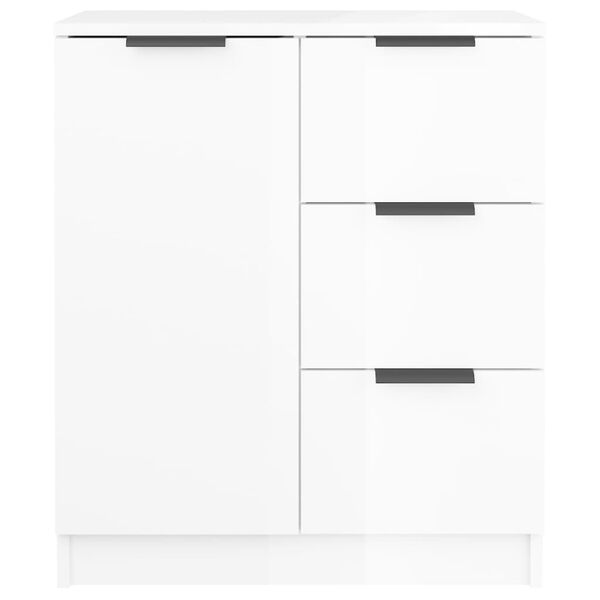 vidaXL Sideboard Hochglanz-Wei&szlig; 60x30x70 cm Holzwerkstoff