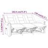 vidaXL 3-Sitzer Massagesessel Taupe Mikrofaser-Gewebe