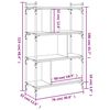vidaXL B&uuml;cherregal 4 B&ouml;den Sonoma-Eiche 76x32x123 cm Holzwerkstoff