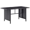 vidaXL 6-tlg. Garten-Lounge-Set mit Kissen Poly Rattan Schwarz