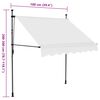 vidaXL Einziehbare Markise Handbetrieben mit LED 100 cm Creme