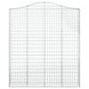 vidaXL Gabionen mit Hochbogen 6 Stk. 200x30x220/240cm Verzinktes Eisen