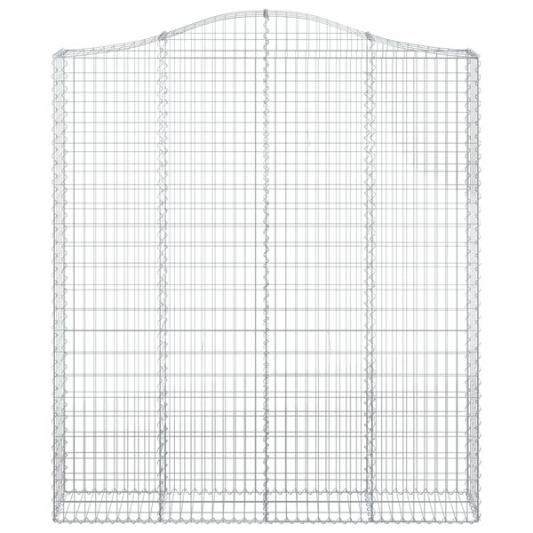 vidaXL Gabionen mit Hochbogen 6 Stk. 200x30x220/240cm Verzinktes Eisen