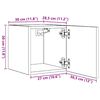 vidaXL TV-Wandschr&auml;nke 2 Stk. Schwarz 30,5x30x30 cm