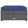 vidaXL 10-tlg. Garten-Lounge-Set mit Kissen Grau Poly Rattan