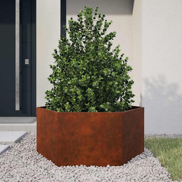 vidaXL Pflanzk&uuml;bel Rostig 90x90x45 cm Cortenstahl