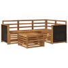vidaXL Outdoor-Sofagarnitur 5 stk. Natur Polyester