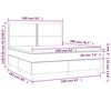 vidaXL Boxspringbett mit Matratze & LED Schwarz 160x200 cm Kunstleder