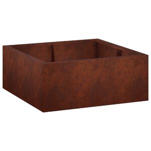 vidaXL St&uuml;tzmauer 4 stk. 100 x 100 x 40 cm Wetterfeststahl Rostoptik
