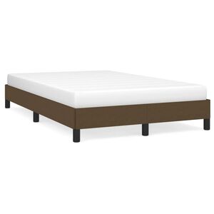 vidaXL Bettgestell ohne Matratze Dunkelbraun 120x200 cm Stoff