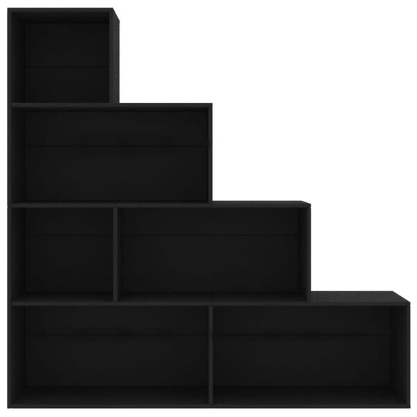 vidaXL B&uuml;cherregal/Raumteiler Schwarz 155x24x160 cm Holzwerkstoff